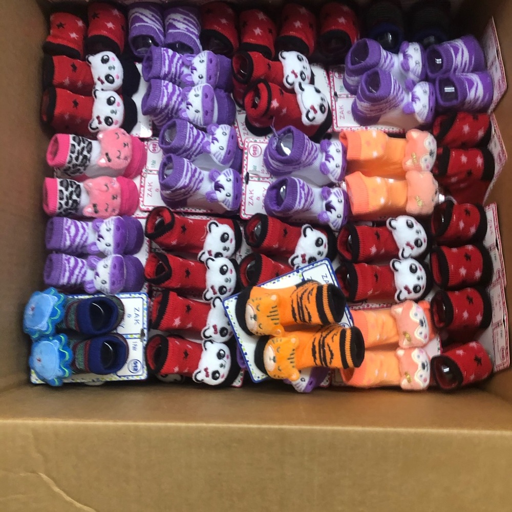 110 Pairs of 3D Baby Socks 0-12 Months